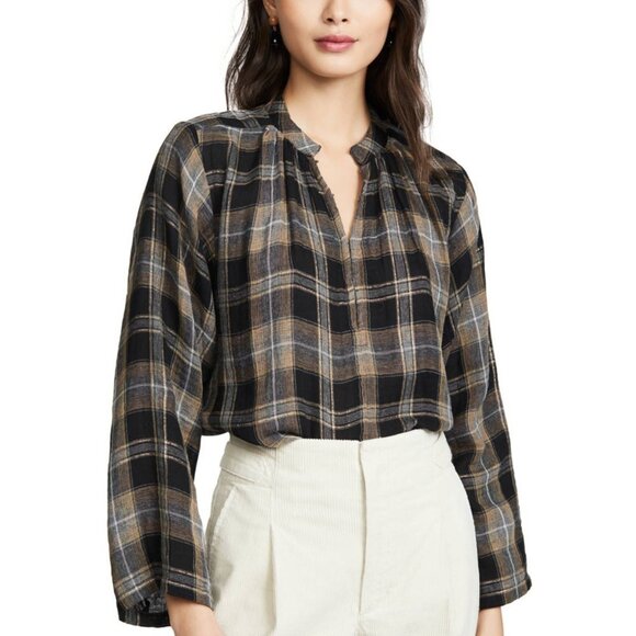 Apiece Apart - Agata Top - CP Shades Style Double Cotton Plaid w/Metallic, 4 - Picture 10 of 10